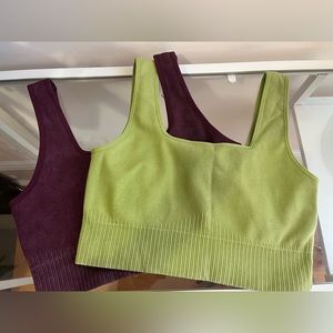 2 pairs Ribbed sports bras